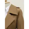 Astarlı Kemerli Trenckot -Taba