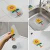 Ayçiçeği Tasarımlı Gider Koku Önleyici – Silikon Lavabo Gider Matı