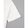 Baskılı Oversize Bisiklet Yaka T-shirt - Beyaz
