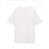 Baskılı Oversize Bisiklet Yaka T-shirt - Beyaz