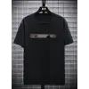 Baskılı Oversize Bisiklet Yaka T-shirt - Siyah