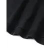 Baskılı Oversize Bisiklet Yaka T-shirt - Siyah