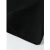 Baskılı Oversize Bisiklet Yaka T-shirt - Siyah