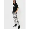 Baskılı Oversize T-shirt - Siyah