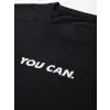 Baskılı Oversize T-shirt - Siyah