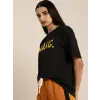 Baskılı T-shirt - Siyah