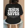Baskılı T-shirt - Siyah