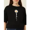 Baskılı T-shirt - Siyah