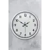 Beyaz Dekoratif Stil 52 Cm Metal Duvar Saati