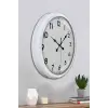 Beyaz Dekoratif Stil 52 Cm Metal Duvar Saati