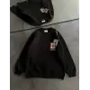 Bisiklet Yaka Baskılı SweatShirt - Siyah