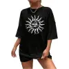 Bisiklet Yaka Baskılı T-shirt - Siyah