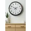 Black Classic 52 Cm Metal Modern Ve Şık Duvar Saati