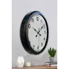 Black Classic 52 Cm Metal Modern Ve Şık Duvar Saati