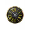 Black Marble Gold 52 Cm Metal Duvar Saati