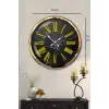Black Marble Gold 52 Cm Metal Duvar Saati