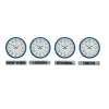 Blue Classic 36 Cm 4 lü Tabelalı Dünya Saatleri