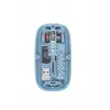 Bluetooth 5.2 Ve 2.4g Usb Kablosuz Mouse Pilli Mavi Tasarım
