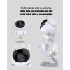 Bluetooth Müzikli Astronot Projeksiyon Lambası Yıldız Ve Ay Efektli