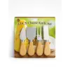 Cheese Knife Set 4pcs Peynir Bıçak Seti Ahşap Bambu Saplı