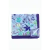 Çiçek Desenli Mor Renkli Zr Şifon Fular 50*50 cm