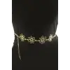 Çiçek Metal Zincir Kemer