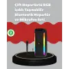 Çift 4 İnç Hoparlörlü Rgb Işıklı Bluetooth Ses Sistemi