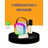 Çift Mikrofonlu Kompakt Karaoke Hoparlör – Uzun Pil Ömrü