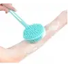 Çift Taraflı Silikon Uzun Saplı  Banyo Fırçası Cm-331