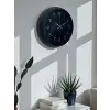 Classic Black Zarif 40 cm Metal Duvar Saati