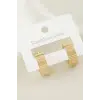Crt Çizgili Lüks Çelik Küpe
