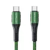 Dc43 Type-c To Type-c 1m Örgü 60w Hızlı Şarj Kablo - Yeşil