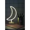 Dekoratif Pilli Ay Tasarımlı 3D Neon Led Masa Ve Gece Lambası
