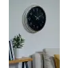 Dekoratif Ve Şık 40 Cm Krom Metal Duvar Saati