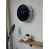Dekoratif Ve Şık 40 Cm Krom Metal Duvar Saati
