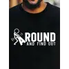 Erkek Around Baskılı Süprem T-shirt