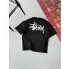Erkek Baskılı Oversize T-shirt - Siyah