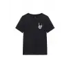 Erkek Baskılı Oversize T-shirt - Siyah