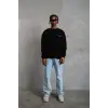 Erkek Baskılı Sweat - Siyah