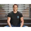 Erkek Bisiklet Yaka Baskılı Oversize T-Shirt - Siyah