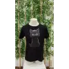 Erkek Bisiklet Yaka Kedi Baskılı Süprem T-shirt