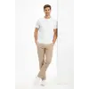 Erkek Bisiklet Yaka Tişört Regular Kalıp Basic Pamuklu Günlük Kullanım T-shirt - Beyaz