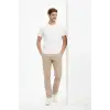 Erkek Bisiklet Yaka Tişört Regular Kalıp Basic Pamuklu Günlük Kullanım T-shirt - Beyaz