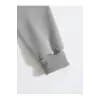 Erkek Düz Kapüşonlu Sweat - Boyalı Gri