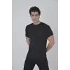 Erkek File Cepli Slim Fit T-shirt - Siyah