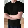 Erkek Kısa Kollu Bisiklet Yaka Triko Tişört