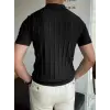 Erkek Kısa Kollu Yakalı önden Düğmeli Triko Tişört