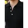 Erkek Kısa Kollu Yakalı önden Düğmeli Triko Tişört