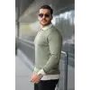 Erkek Kol Ve Yaka Detaylı Uzun Kollu Triko