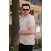 Erkek Ottoman Kumaş Apaj Yaka Kısa Kollu Gömlek